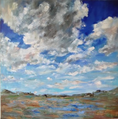 Painting titled "Облака. После дождя." by Anna Shwed, Original Artwork, Oil