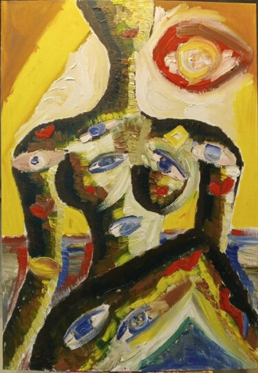 Ζωγραφική με τίτλο "Глаза" από Анна Та, Αυθεντικά έργα τέχνης, Λάδι