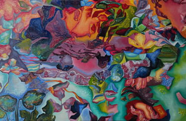 Картина под названием "Wonderland" - Anna Tudor, Подлинное произведение искусства, Масло Установлен на Деревянная рама для н…