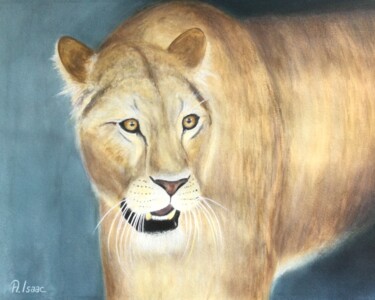 "Lioness" başlıklı Tablo Anna Isaac tarafından, Orijinal sanat, Pastel