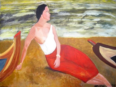 Pittura intitolato "Sguardo All'orizzon…" da Anna Arvonio, Opera d'arte originale