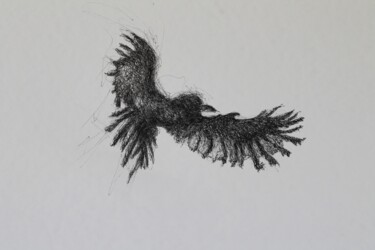 Drawing titled "Oiseau 2" by Annabel Klein, Original Artwork, Ink