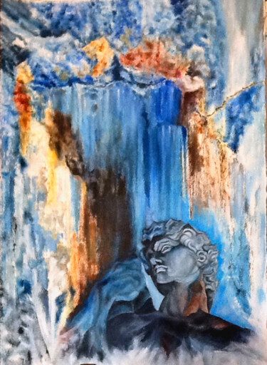 Schilderij getiteld "Cave di Michelangelo" door Annamaria Maremmi, Origineel Kunstwerk, Olie