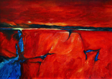 Malerei mit dem Titel "In Rosso" von Annamaria Maremmi, Original-Kunstwerk, Öl
