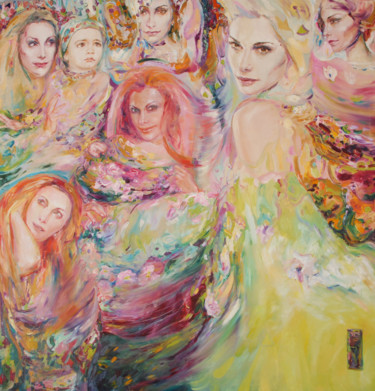 Schilderij getiteld "Spring" door Anna Privaloff, Origineel Kunstwerk, Olie