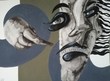 Schilderij getiteld "Read lips!" door Anna Reshetnikova, Origineel Kunstwerk, Inkt