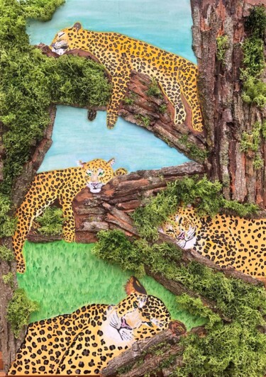 Pintura intitulada "Panthera Pardus" por Annarita Pancini, Obras de arte originais, Acrílico