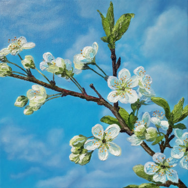 Painting titled "Spring morning" by Anna Steshenko, Original Artwork, Oil
