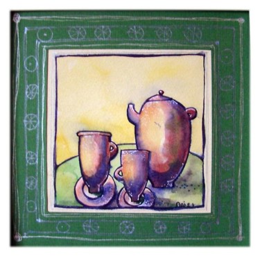 Картина под названием "tea brake" - Anni Boreiko, Подлинное произведение искусства, Масло