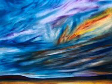 Painting titled "Nuages #74" by Anne Brigaud, Original Artwork, Pastel