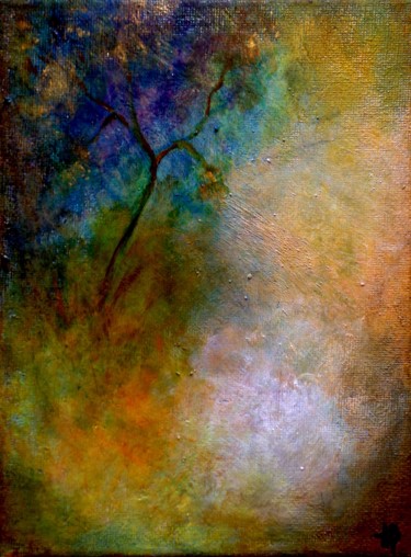 Painting titled "L'arbre perché" by Anne Brigaud, Original Artwork