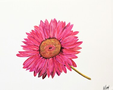 Malerei mit dem Titel "tournesol rose sur…" von Anne Cabon, Original-Kunstwerk, Acryl