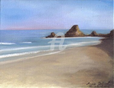 Painting titled "Bord de mer" by Anne Dahirel, Original Artwork