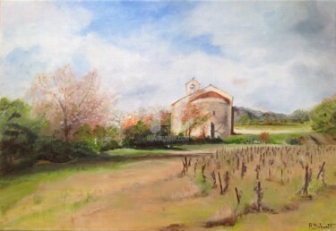 Painting titled "La Chapelle de Ste…" by Anne Dehondt, Original Artwork, Oil