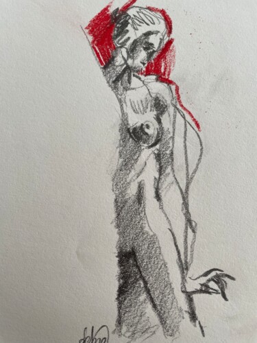 Рисунок под названием "Esquisse 1" - Anne Emmanuelle Debre, Подлинное произведение искусства, Пастель