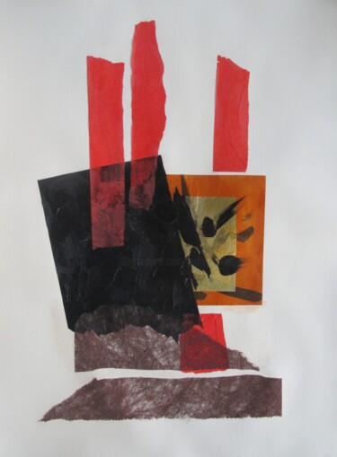 Collages getiteld "Tan 3923" door Anne Guerrant, Origineel Kunstwerk