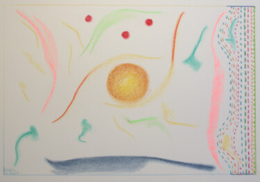 Desenho intitulada "Élévation" por Anne Laure Klein, Obras de arte originais, Pastel