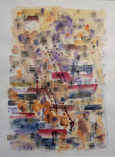 Peinture intitulée "A la croisée des ch…" par Anne-Marie Breton, Œuvre d'art originale, Aquarelle