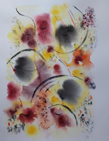 Peinture intitulée "L'espace pour le di…" par Anne-Marie Breton, Œuvre d'art originale, Aquarelle