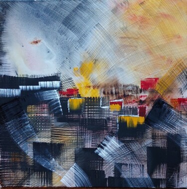 Schilderij getiteld "Le chaos sublimé" door Anne-Marie Breton, Origineel Kunstwerk, Aquarel