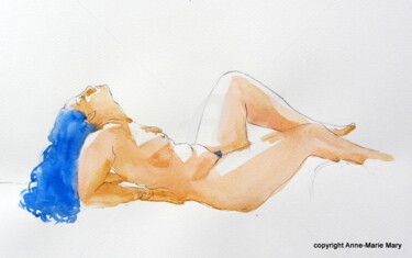 Drawing titled "croquis Mélissa (1)…" by Anne-Marie Mary, Original Artwork