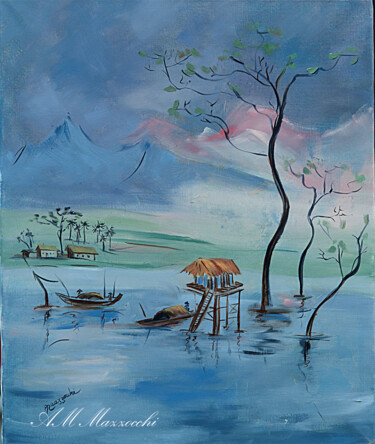 Peinture intitulée "au-vietnam-1-h-s-t-…" par Anne Marie Mazzocchi, Œuvre d'art originale