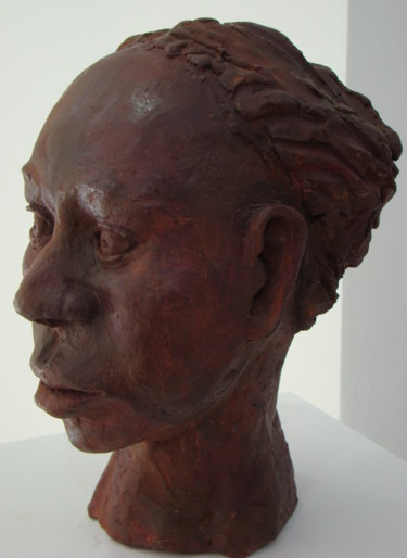 Sculpture titled "africaine" by Anne Marie Mermet, Original Artwork, Terra cotta