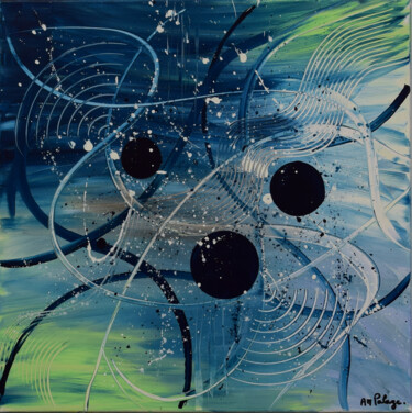 Painting titled "Planète III" by Anne Marie Palaze, Original Artwork, Acrylic