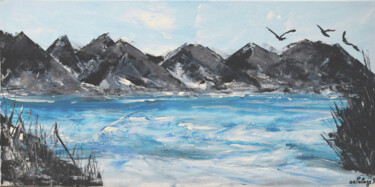 Malerei mit dem Titel "Antarctique" von Anne Marie Palaze, Original-Kunstwerk, Acryl