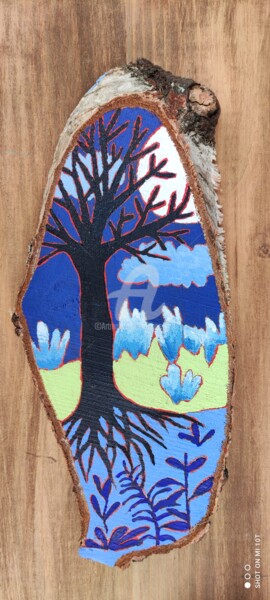 "Petite forêt #43" başlıklı Tablo Anne Maury tarafından, Orijinal sanat, Guaş boya