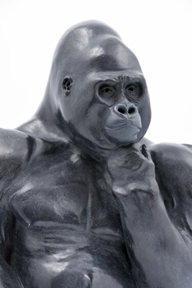 Sculpture intitulée "Gorille 1/8" par Anne Noël, Œuvre d'art originale, Bronze