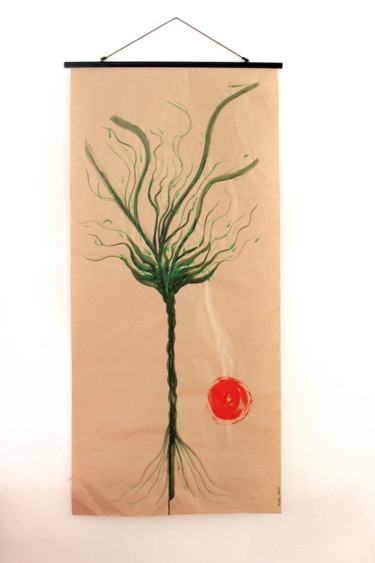 Schilderij getiteld "arbreafeu.jpg" door Anne Uriot, Origineel Kunstwerk