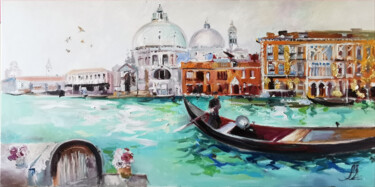 Картина под названием "Large Italy paintin…" - Annet Loginova, Подлинное произведение искусства, Масло
