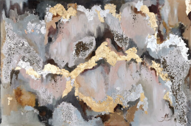 Pittura intitolato "Foil painting on ca…" da Annet Loginova, Opera d'arte originale, Acrilico