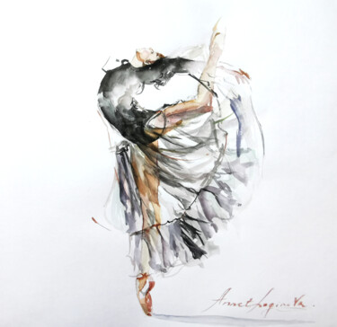 Картина под названием "BALLET ART, BALLET…" - Annet Loginova, Подлинное произведение искусства, Акварель