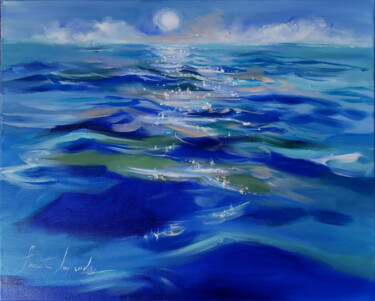 绘画 标题为“Ocean painting on c…” 由Annet Loginova, 原创艺术品, 丙烯