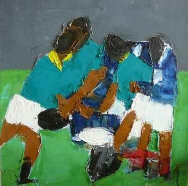 绘画 标题为“Rugby” 由Annick Fournier, 原创艺术品, 油
