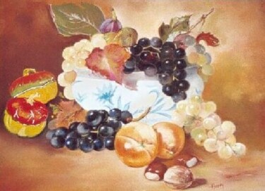 Painting titled "GOURMANDISES" by Annie Dite Ana Maillet, Original Artwork