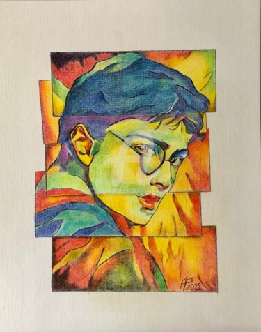 Tekening getiteld "Harry Potter" door Annie Predal, Origineel Kunstwerk, Potlood