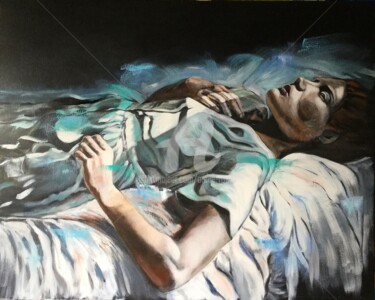 Peinture intitulée "Sleeping beauty" par Annie Roudet, Œuvre d'art originale, Acrylique
