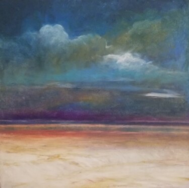 Painting titled "Le voile des souven…" by Annie Vandemalle, Original Artwork, Pastel Mounted on Wood Stretcher frame