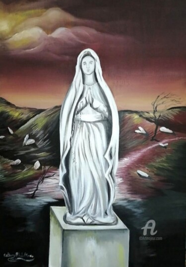Pintura titulada "La Sainte Vierge" por Anthony Abdel Karim, Obra de arte original, Acrílico