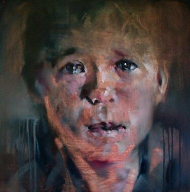 Painting titled "Crying" by Anthony Barrow, Original Artwork, Oil