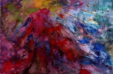 Pintura intitulada "''Vulcano attivo''…" por Lorenzo  Antognetti Artista, Obras de arte originais