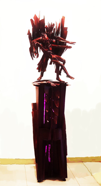 Escultura titulada "" LA DEESSE SALVATR…" por Antoine Berbari, Obra de arte original, Metales