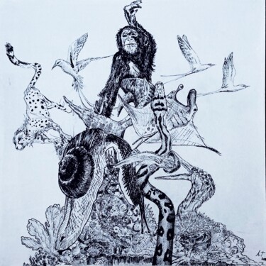 Rysunek zatytułowany „Without hierarchy t…” autorstwa Antoine Talon, Oryginalna praca, Długopis