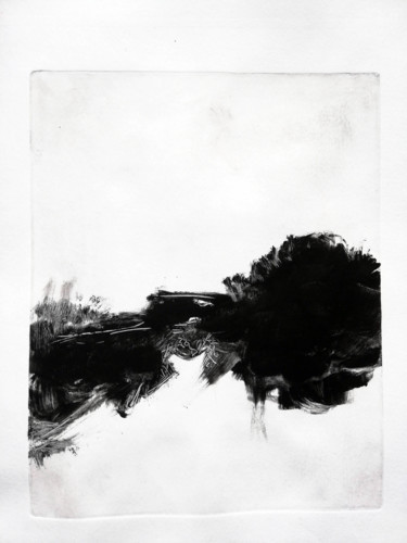 Gravures & estampes intitulée "horizon 03" par Antoine Marelle, Œuvre d'art originale, Monotype