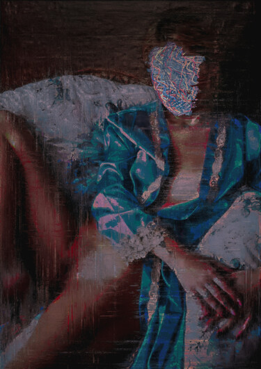 Arts numériques intitulée "Incognito: The Blue…" par Anton Pustovalov, Œuvre d'art originale, Peinture numérique