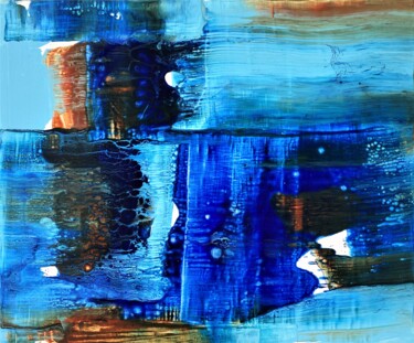 Painting titled "Blue corals" by Anton Rakun, Original Artwork, Acrylic