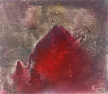 Peinture intitulée "Bleeding mountain" par Anton Rakun, Œuvre d'art originale, Acrylique